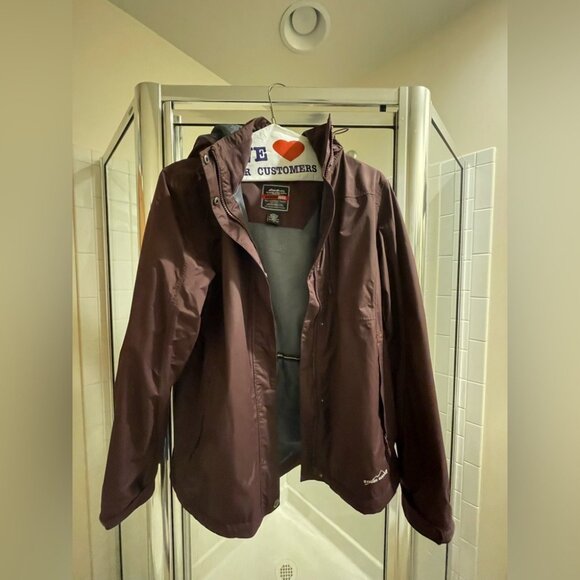 Eddie Bauer Jacket - Burgundy - L - Longsleeve Y2K Officewear Windbreaker Jacket - Picture 3 of 8